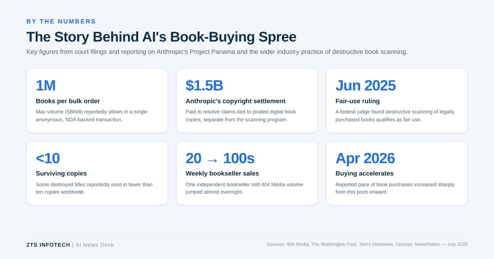 Key figures on AI book-buying and destructive scanning