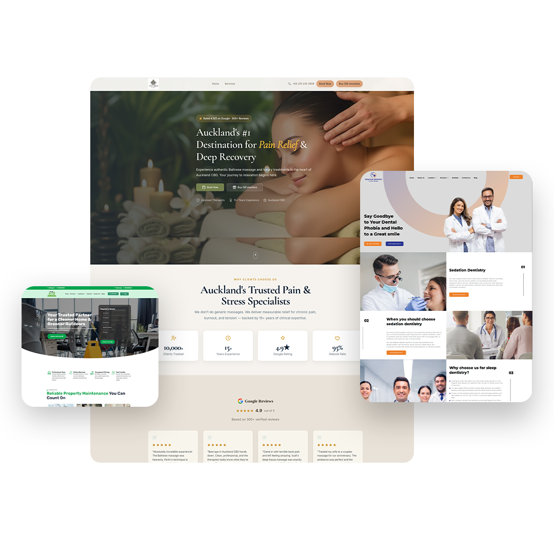 Responsive website mockup